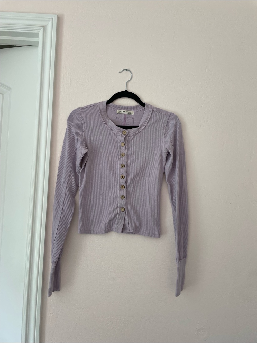 We The Free It's On Cardi Lavender Top
